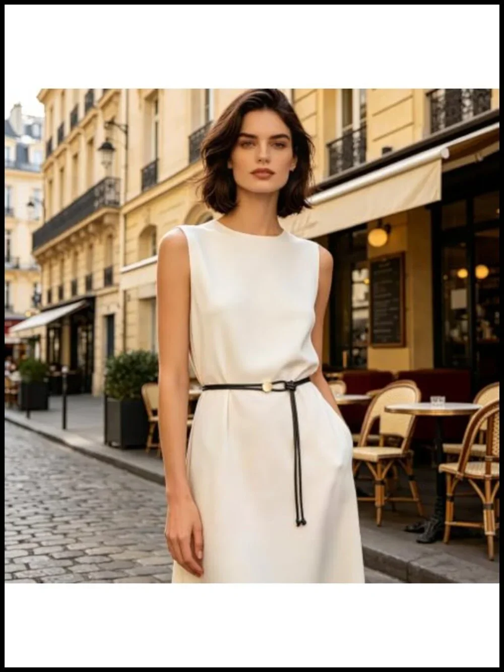 Women's Thin Rope Belt Skinny Tie Waist Belt Vegan Leather
